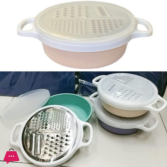 4-in-1 Multi Grater & Slicer Bowl – Vegetable Cutter with Storage Container