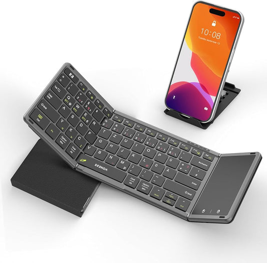 Foldable Bluetooth Keyboard with Touchpad