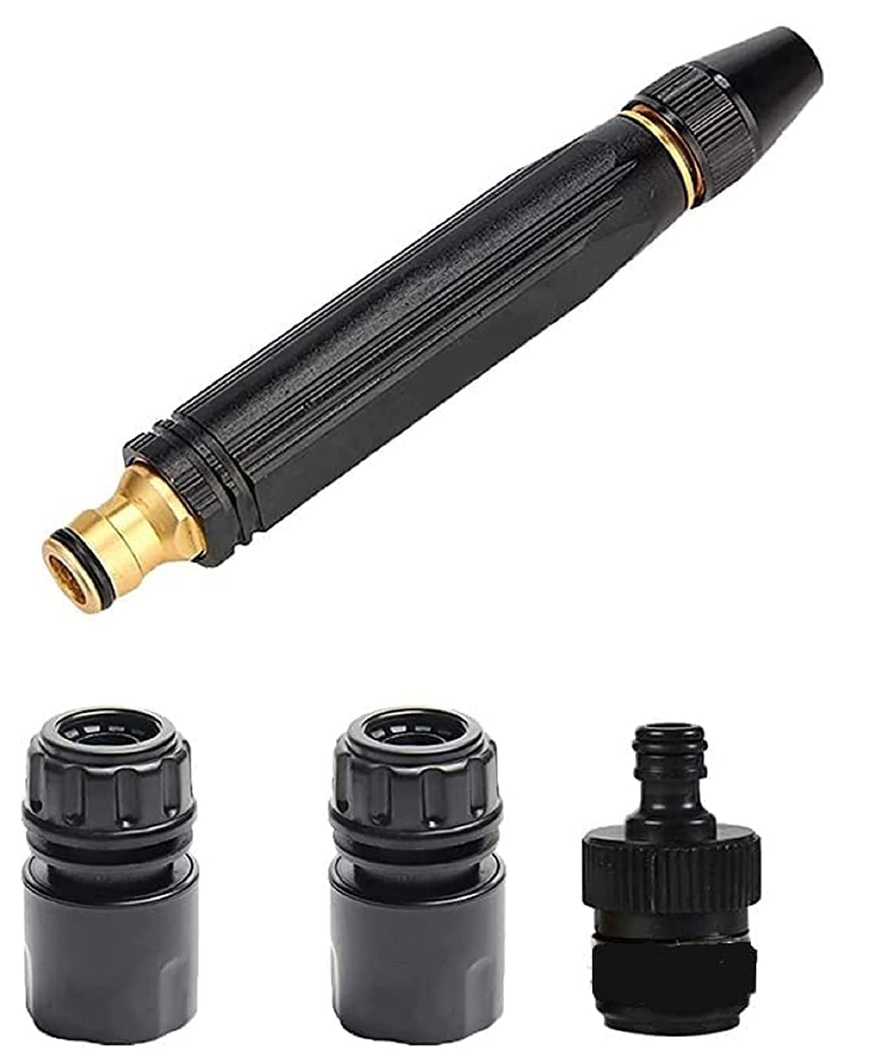 Water Pressure Pipe Nozzle – Adjustable High Pressure Garden & Car Wash Spray Nozzle