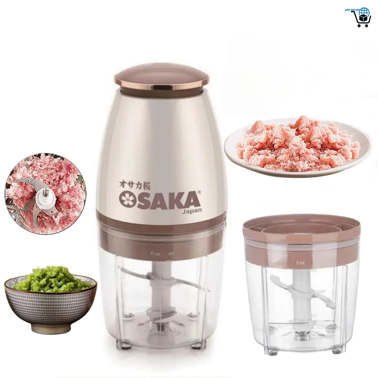 Osaka 700ml Electric Food Chopper – Multi-Purpose Meat Grinder & Food Processor