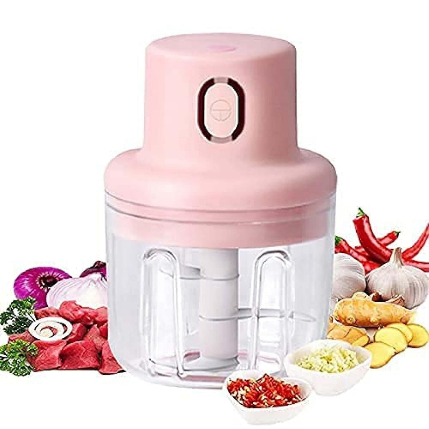 250ML USB Rechargeable Mini Food Chopper – Portable Electric Garlic & Vegetable Grinder