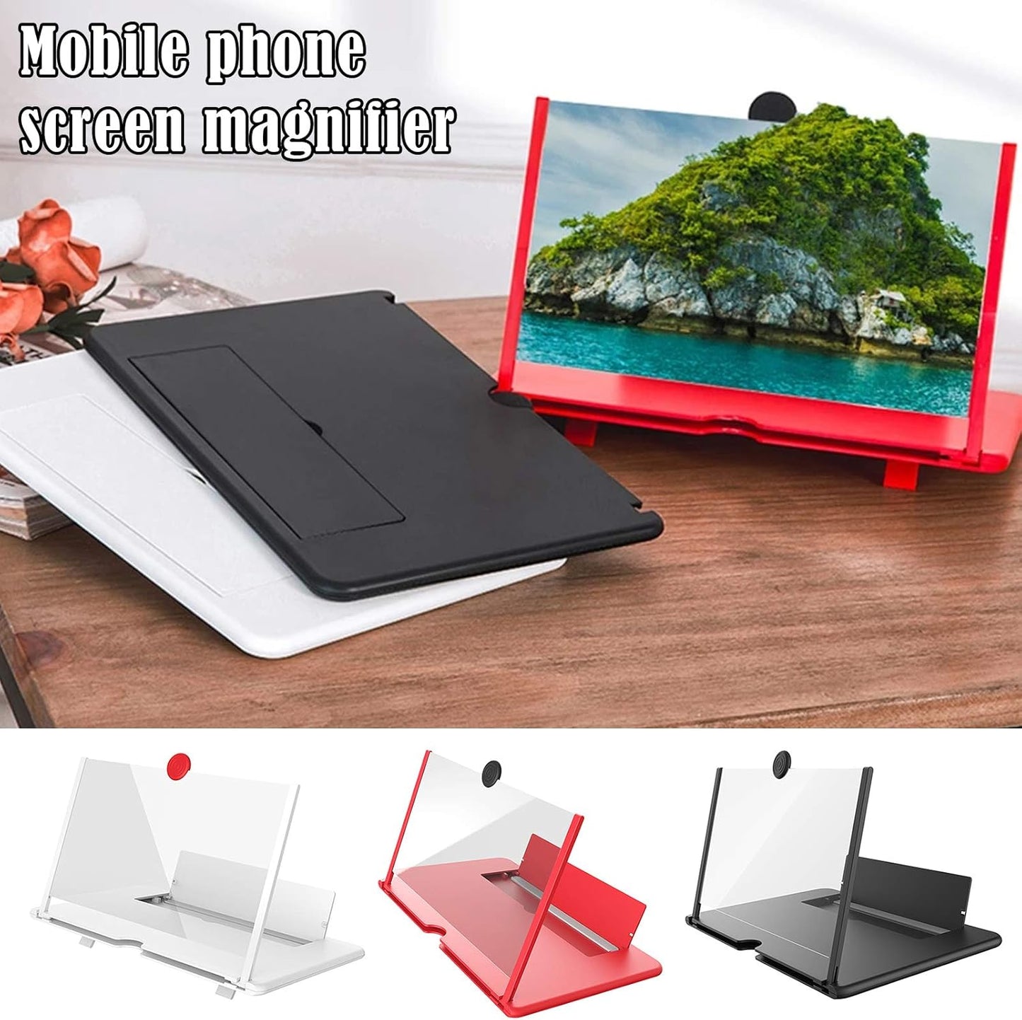 F3 Mobile Screen Magnifier – Foldable 3D HD Smartphone Screen Enlarger