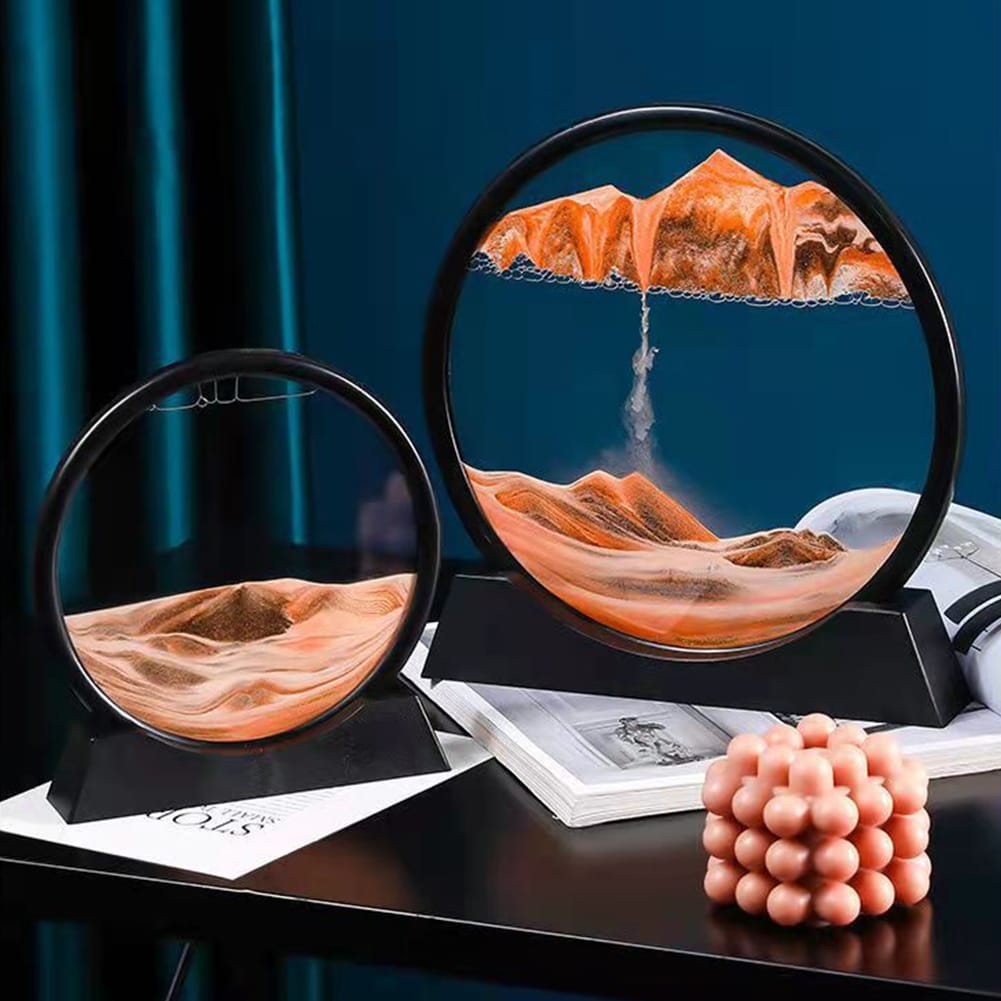 3D Moving Sand Art Lamp – Flowing Sand Painting Decorative Table Lamp