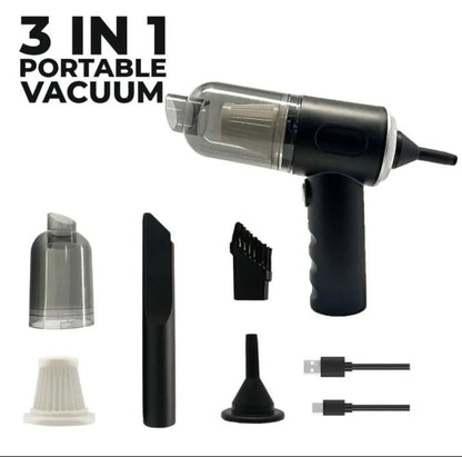 3-in-1 Handheld Vacuum Cleaner – Portable Wireless Car & Home Cleaning Vacuum
