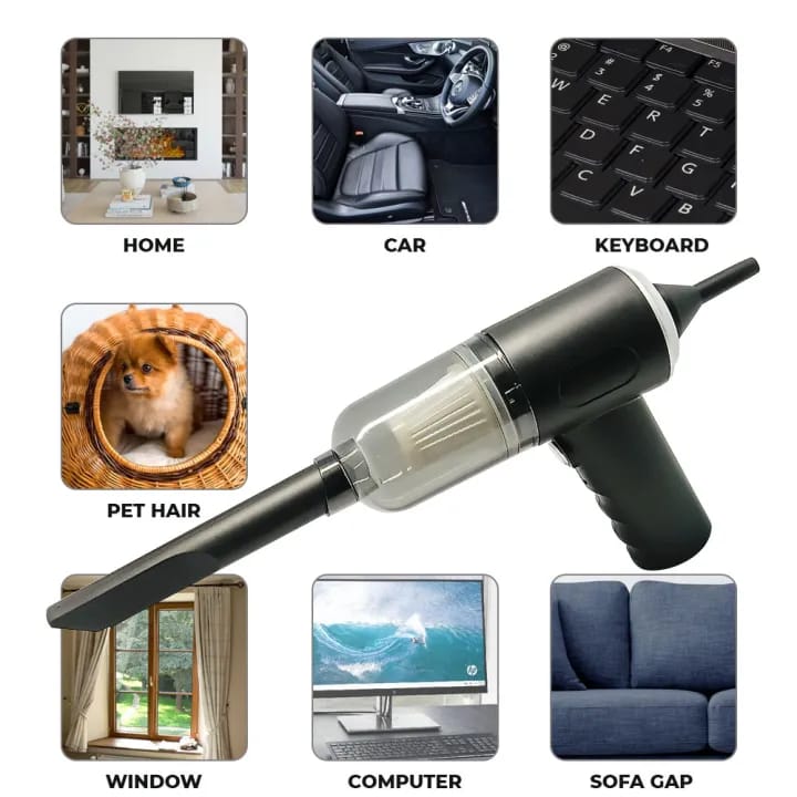 3-in-1 Handheld Vacuum Cleaner – Portable Wireless Car & Home Cleaning Vacuum