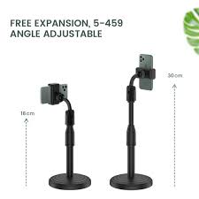 Dual Swivel Cell Phone Desk Tripod Stand Holder for Video